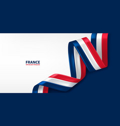 France 3d Ribbon Flag