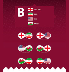 Group B Of Football Tournament Flags And Match