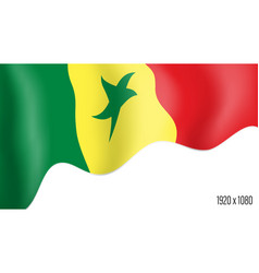 Senegal Country Flag Realistic Independence Day