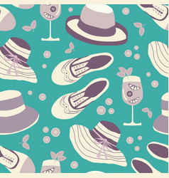 Vintage Cocktail Party Seamless Pattern