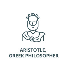 Aristotle Greek Philosopher Line Icon