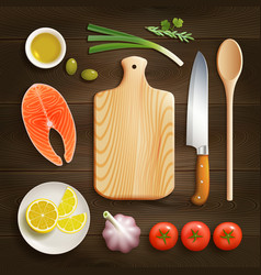 Flat Lay Cooking Dark Background Image