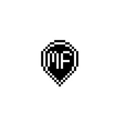 Mf Pixel Art Initial Logo