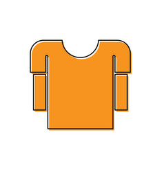 Orange Long Sleeve Shirt Icon Isolated On White