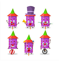 Purple Firecracker With Various Circus Shows