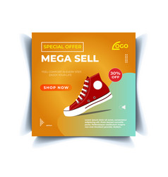 Shoes Sale Post Web Banner Template Design