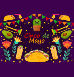 Flat Cinco De Mayo Festival Celebration Background