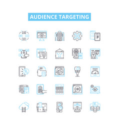 Audience Targeting Line Icons Set