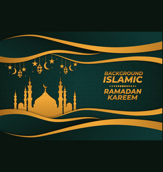 Background Islamic Ramadan Kareem Gold Green