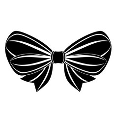 Bow Silhouette On White Background