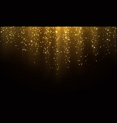 Glinting Golden Glitter Rain Realistic