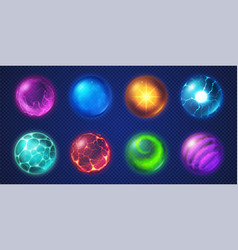 Set Of Magic Crystal Balls Transparent Background