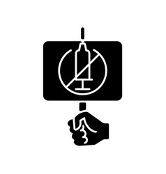 Anti Vaxxer Black Glyph Icon