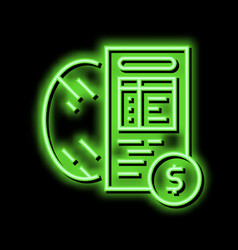 Cost Calculation Mirror Price Neon Glow Icon