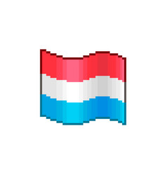 Flowing Flag Of Luxembourg