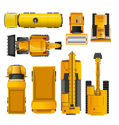 Construction Machines Top View