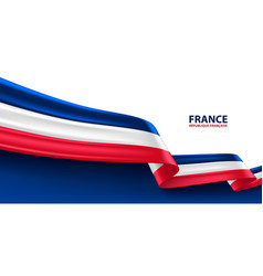 France 3d Ribbon Flag