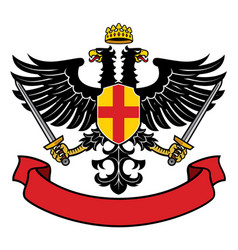 Eagle Two Headed Heraldry With Pair Swords