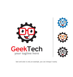 Geek Tech Logo Template Design