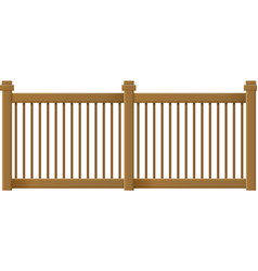 Wooden Balcony Fence Composition