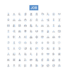 Job Outline Icons Collection Work