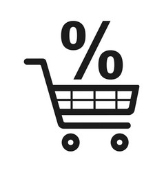 Shopping Cart And Percent Sign