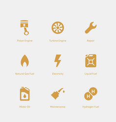 Engines And Maintenance Nine Icons