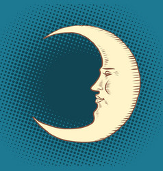 Smiling moon Royalty Free Vector Image - VectorStock