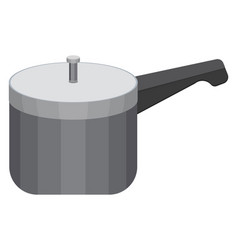 Metal Cooker On A White Background