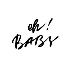 Oh Baby Phrase Baby Shower Invitation Card Ink