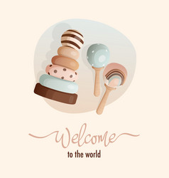 Welcome To The World Card Wooden Toys