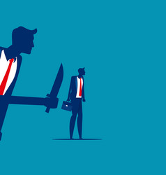 Businessman Being Stabbed In Back Silhouette