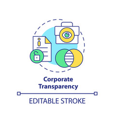 Corporate Transparency Concept Icon