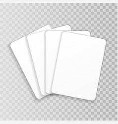 Four Playing Cards Mockup Blank Cards