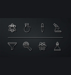 Set Line Atom Funnel Or Filter Microscope