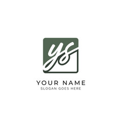 Y S Ys Initial Letter Alphabet Ys Signature Icon