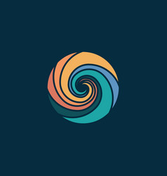 Ocean Wave And Sun Logo Image