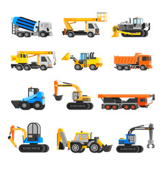 Construction Machines Icons Set