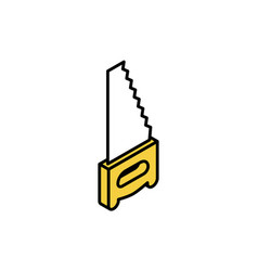 Isometric Simple Line Drawing Tool Icon Hand Saw