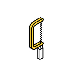 Isometric Simple Line Drawing Tool Icon Thread Saw