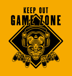 Keep Out Game Zone Sign Or Sticker