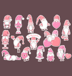 Valentines Day Gnomes Stickers Collection