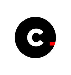 C Brand Name Icon With Red Dot