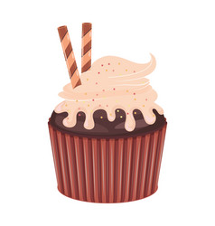 Cupcake With Waffer Stick