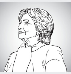 Hillary Clinton Portrait Drawing