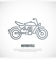 Motorcycle Icon In Line Style Black Outline