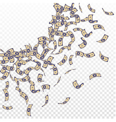 Chinese Yuan Notes Falling Small Cny Bills On Tra