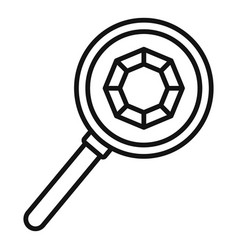 Jeweler Magnifier Icon Outline Style