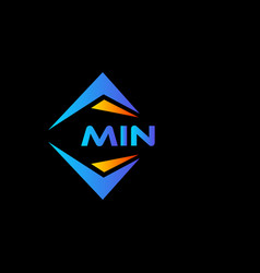 Min Abstract Technology Logo Design On Black