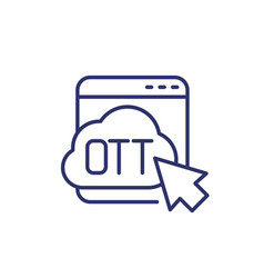 Ott Media Platform Icon Line